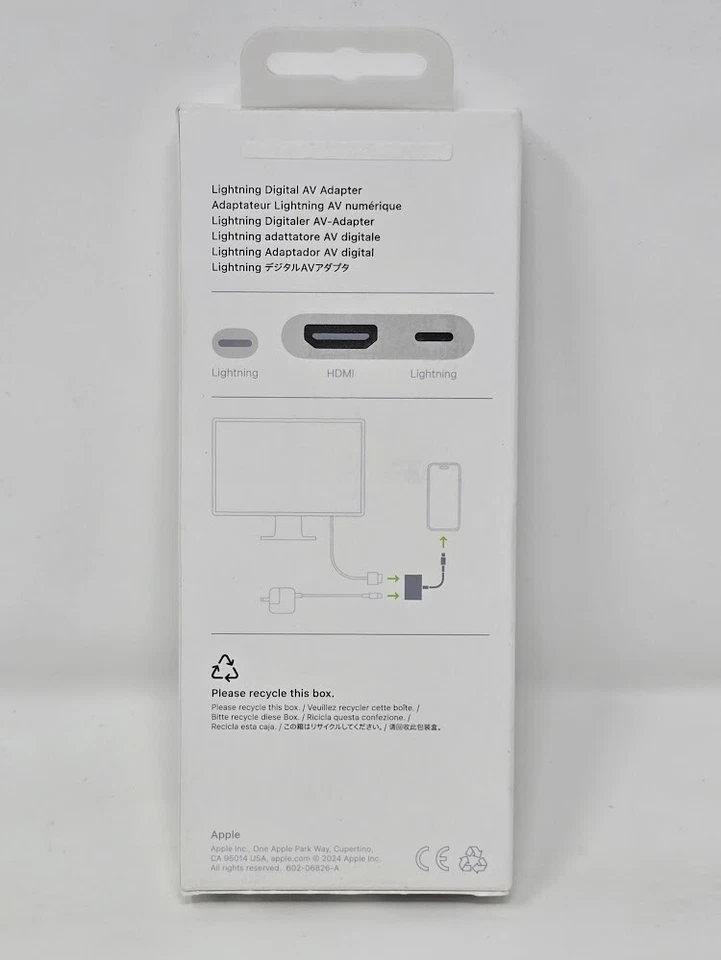 Genuine Apple Lightning to Digital AV Adapter (model MW2P3AM/A) HDMI & Lightning - Image 2 of 4