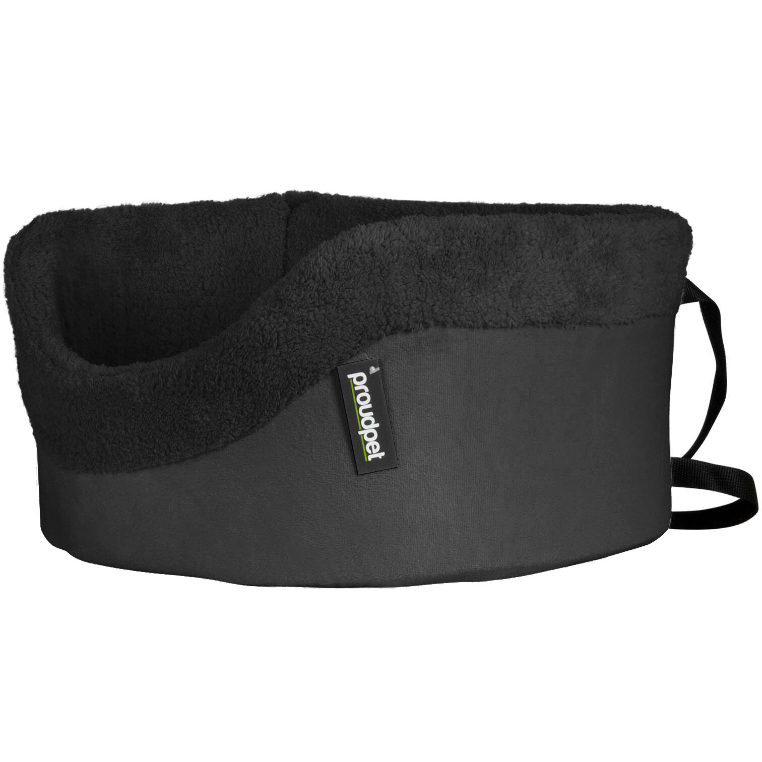 Pet Car Booster Seat Fluffy Black Puppy Dog Cat Travel Carrier Soft