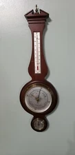 Vintage AIRGUIDE Wall Mounted Weather Station # 431 Solid Mahogany Wood 20.5"