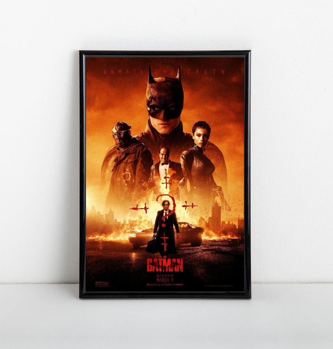 The Batman Movie Poster | Framed | Robert Pattinson | 2022 | NEW
