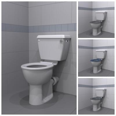 Nymas Nyma PRO Doc M Close Coupled Toilet Ware Set -Ring Seat -Colours  UK