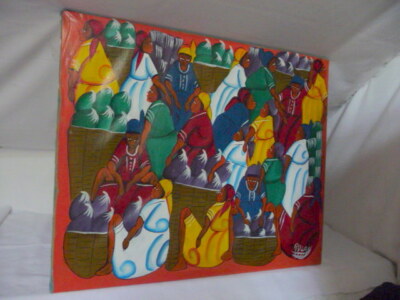 Toile peinture art naïf - France