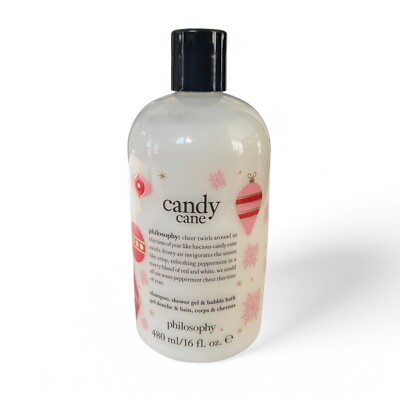 Philosophy Candy Cane Shower Gel Shampoo Bubble Bath NEW Sealed 16 oz