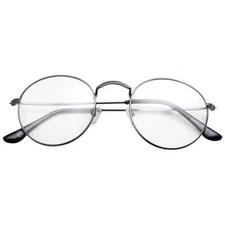 Round Clear Lens Gold Metal Frame - Harry Potter Wilbur Soot  Steve Jobs Glasses