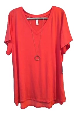 NEW LuLaRoe 3XL Beautiful Strawberry Pink Christy V-Neck Tee