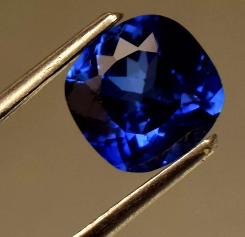 Natural Kashmir Blue Sapphire 6.6 Ct+ Cushion Certified Loose Unheated Gemstone - Picture 4 of 5
