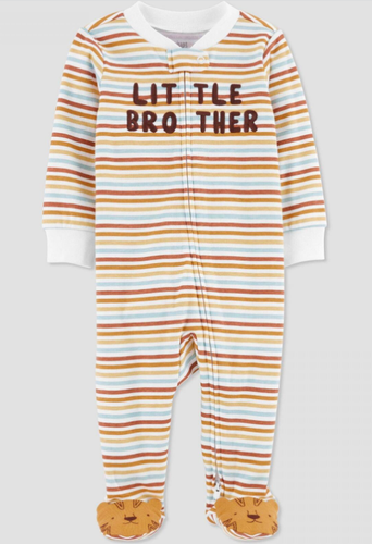 NEW Just One You by Carter's Baby Boys' Little Brother' Footed Bodysuit 6 Months
