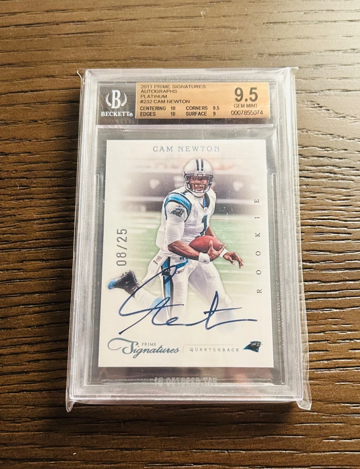 Cam Newton Panini Prime Signatures #232 Autograph-Platinum