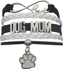 Pet Dog Mom Paw Bracelet - Paw Charm Bracelet for Women, Men, Girls, Boys, Dog L