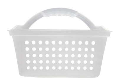 Mainstays Small Portable Shower Caddy Frost Plastic