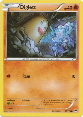 4 x Diglett (Fates Collide 36/124) - Common