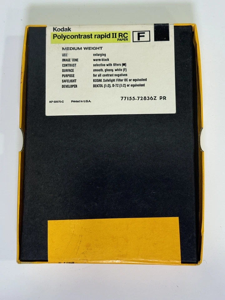 Papel Fotográfico Kodak Polycontrast Rapid II RC F 5x7 100ct Caja Sellada De Colección Foto 4 de 4