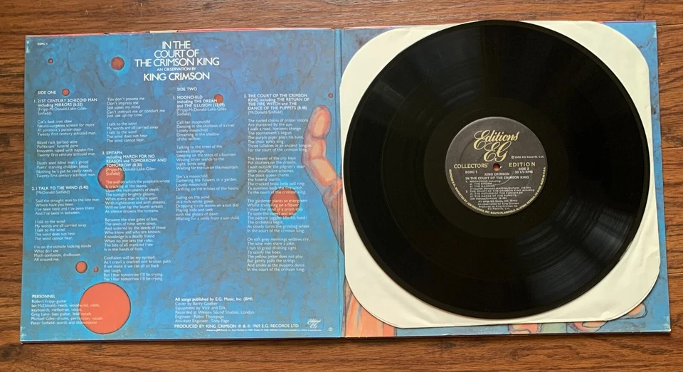 King Crimson - In the Court of the Crimson King 1983 Editions EG  Press VG+/VG+ Foto 4 de 4