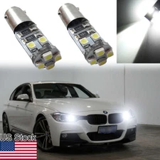 For BMW 320i 328i 335i F30 2pcs BAX9S H6W 6000K White LED Parking Light Bulbs