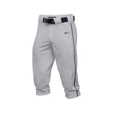 Nike Boy's Vapor Select Piped High Baseball Pants Sz X-Small BQ6444-053 Gray 35