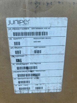 JUNIPER SRX1400 Services Gateway w/ 1-Gigabit Ethernet System Same Day Shipping