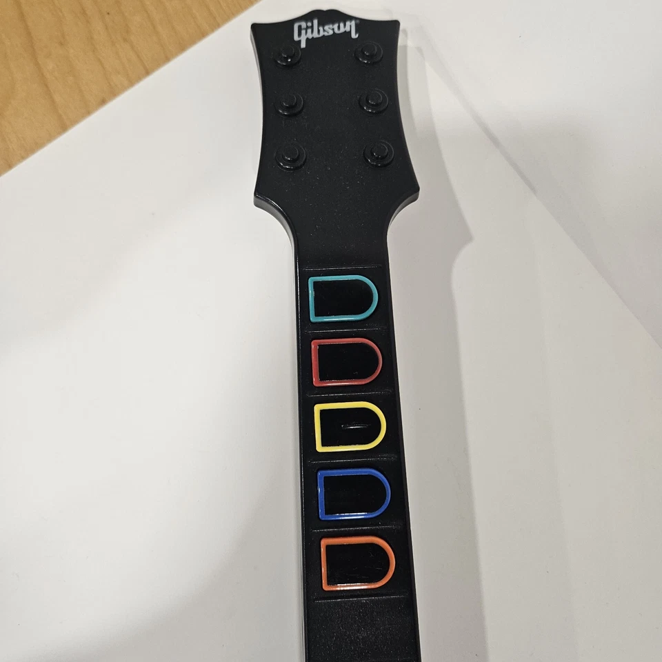 PS3 Guitar Hero Gibson Les Paul Guitar NO DONGLE - For Parts Red Condition - Image 3 of 4