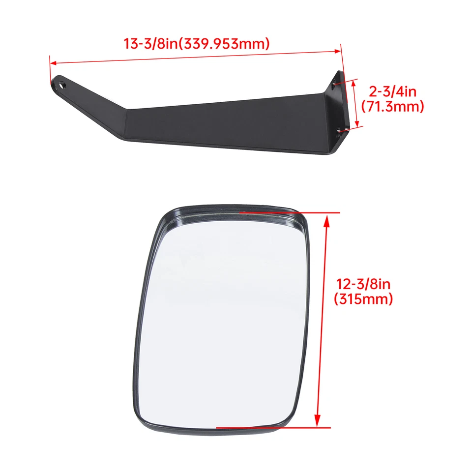 For John Deere 5000 6000 Series Utility Tractor Rear View Side Mirrors#DM2455000 - Image 2 of 4