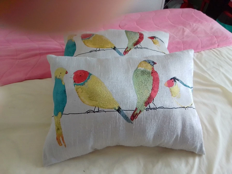Juego De Colección 2 ALMOHADAS DECORATIVAS DE AVES DE GRANJA DE CAMPO 13"X18" Porche Hogar Foto 3 de 4