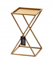 Blumenhocker Metall Eckig Gold 40 Cm BlumenstäNder Beistelltisch BlumensäUle