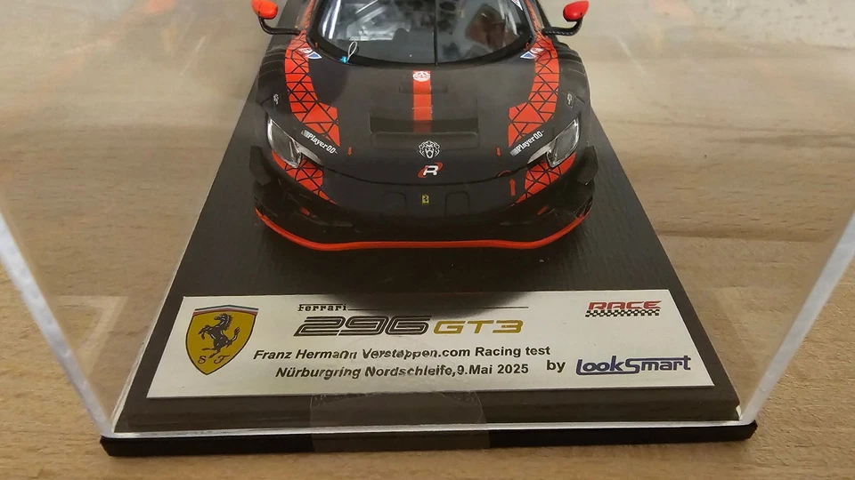 1:43 Looksmart Ferrari 296 GT3 Franz Hermann Verstappen Nürburgring Nordschleife - Bild 3 von 4