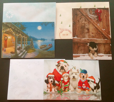 ''Ultimate Team'', (3) Leanin Tree Christmas, New Yr Cards, New With (3) Envelopes