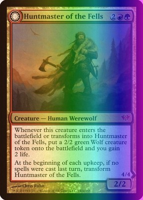 MTG Magic the Gathering Huntmaster of the Fells (140/175) Dark Ascension LP FOIL