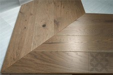 Sample: Engineered Oak Wood - French Chateau Chevron Flooring -14x2.5x130x725mm 