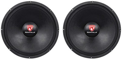 (2) Rockville RVW1500P8 3000w 15'' Raw DJ Subwoofers 8 Ohm Subs 70OZ Magnet