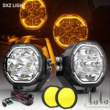 4 Inch LED Pods Off Road Driving Lights with Amber DRL Offroad Fog Lights