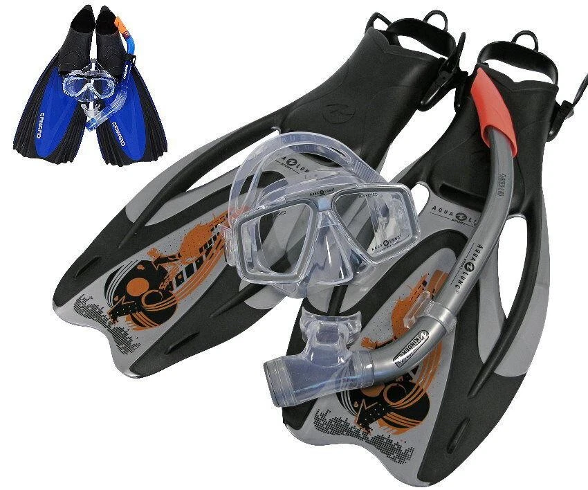 NEU Aqualung/Camaro Pro ADJ Tauchset Gr. 36-48 Maske,Flossen,Schnorchel