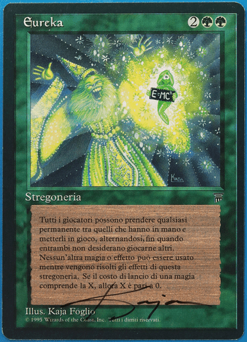 Eureka Legends (ITALIAN) NM Green Rare SIGNED MAGIC CARD (ID# 505043) ABUGames - Picture 1 of 2