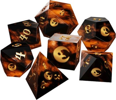 The Crooked Moon TTRPG Sharp Edge Resin Dice Set (7 Piece) New SEALED