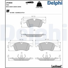 Delphi Bremsbeläge vorne für Nissan Qashqai Townstar X-Trail