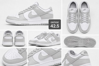 Nike Dunk Low Retro Wolf Grey Herren Sneaker Leder - EU 42,5 - NEU
