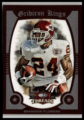 Brandon Flowers 2009 Donruss Threads Pro Gridiron Kings Red #7 Chiefs #6/100