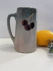 Antique Weller ETNA Art Pottery Tall Mug Early 1900's Grapevine Grapes 6" Signed