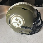 Pat Freiermuth Signed Salute to Service Full Size Replica Helmet Steelers