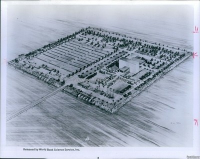 1967 Sketch Worlds Largest Nuclear Power Desalinization Plant Energy Photo 8x10