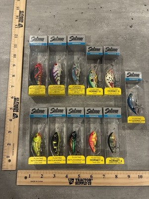11 Salmo Floating Hornet Crankbaits - Mixed Colors - Mixed Sizes - New & Sealed