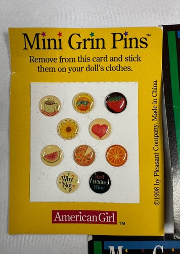 LOT OF (26) Vintage AMERICAN GIRL 1995 & 1998 MINI GRIN PINS - Picture 4 of 5