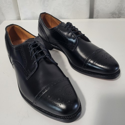 #ad Allen Edmonds Sanford Men#x27;s Classic Derby Formal Dress Shoes Sz 10.5C Black USA $300.00
