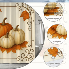 Autumn Pumpkin Shower Curtain - Fall Bathroom Decor