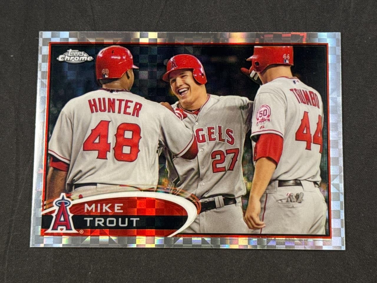 2012 TOPPS CHROME MIKE TROUT #144 2ND YEAR X-FRACTOR REFRACTOR SP ANGELS