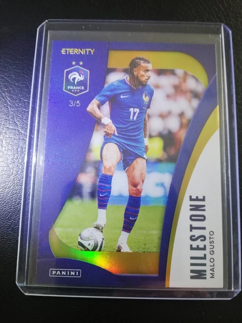 25-26 panini Eternity Bleus Malo Gusto /5 Gold Milestone EDF France