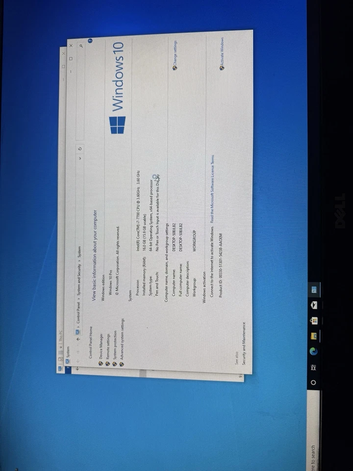 Dell Optiplex 7450 All-in-One Intel i7  16GB 512 Nmve - Image 2 of 4