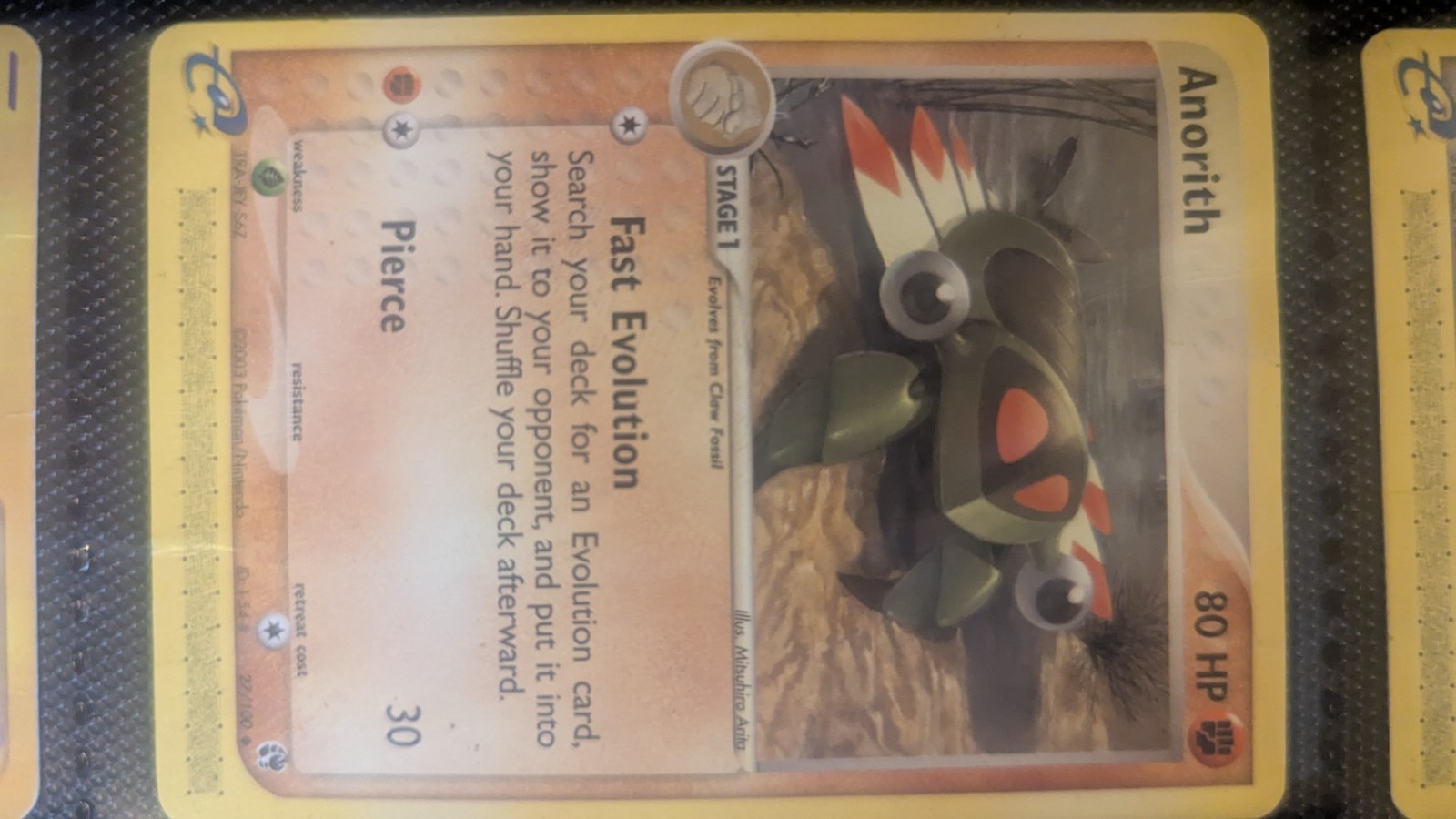 Anorith 27/100 Sandstorm 2003 reverse holo uncommon stage 1 HP 80 EN