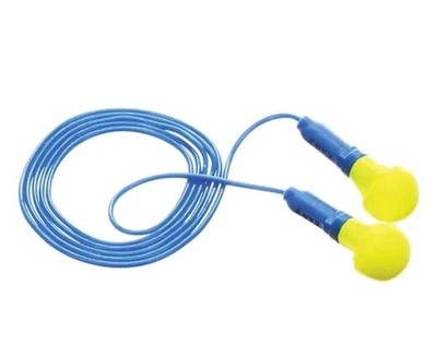 3M E-A-R Push-Ins Earplugs, Corded,  28/23 dB NRR, One-Size  400 pairs  4 Boxes