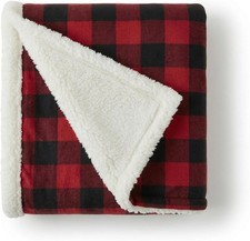 Sherpa Throw Blanket for Couch 50x60   Ultra Soft Reversible Fleece  Plush