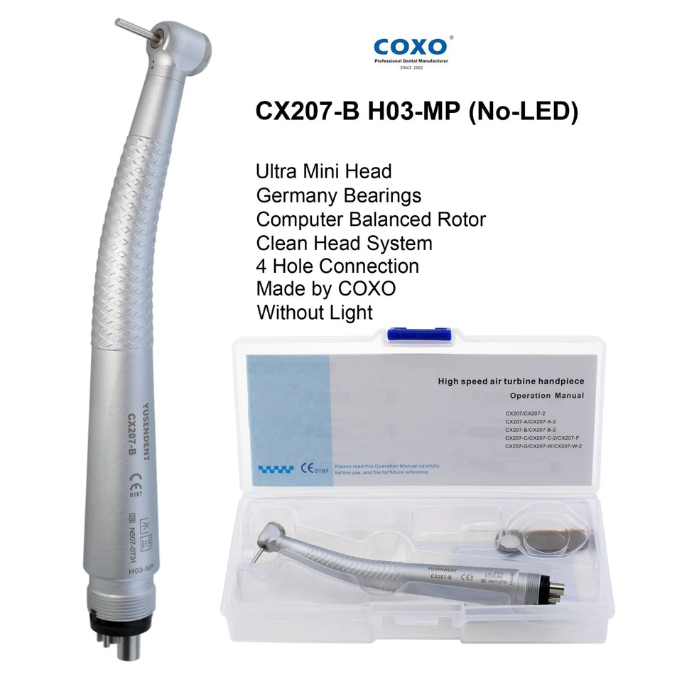 BEING Mini Head Dental High Speed Handpiece Fiber Optic Turbine Kavo Coupler 4 6 - Image 2 of 4
